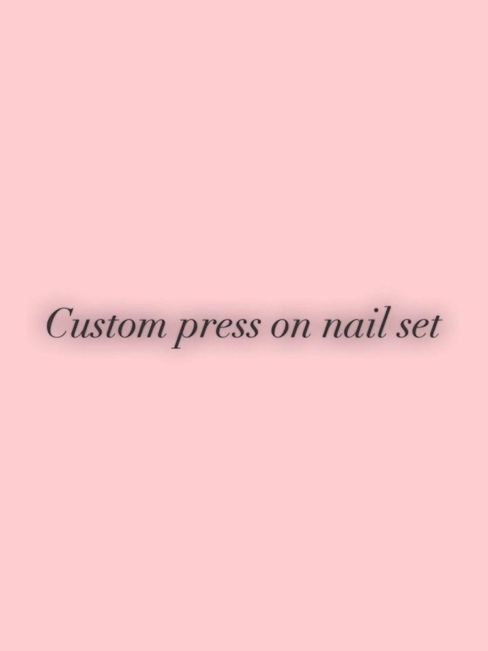 Custom Press-On Nail Set - Pink Script Image
